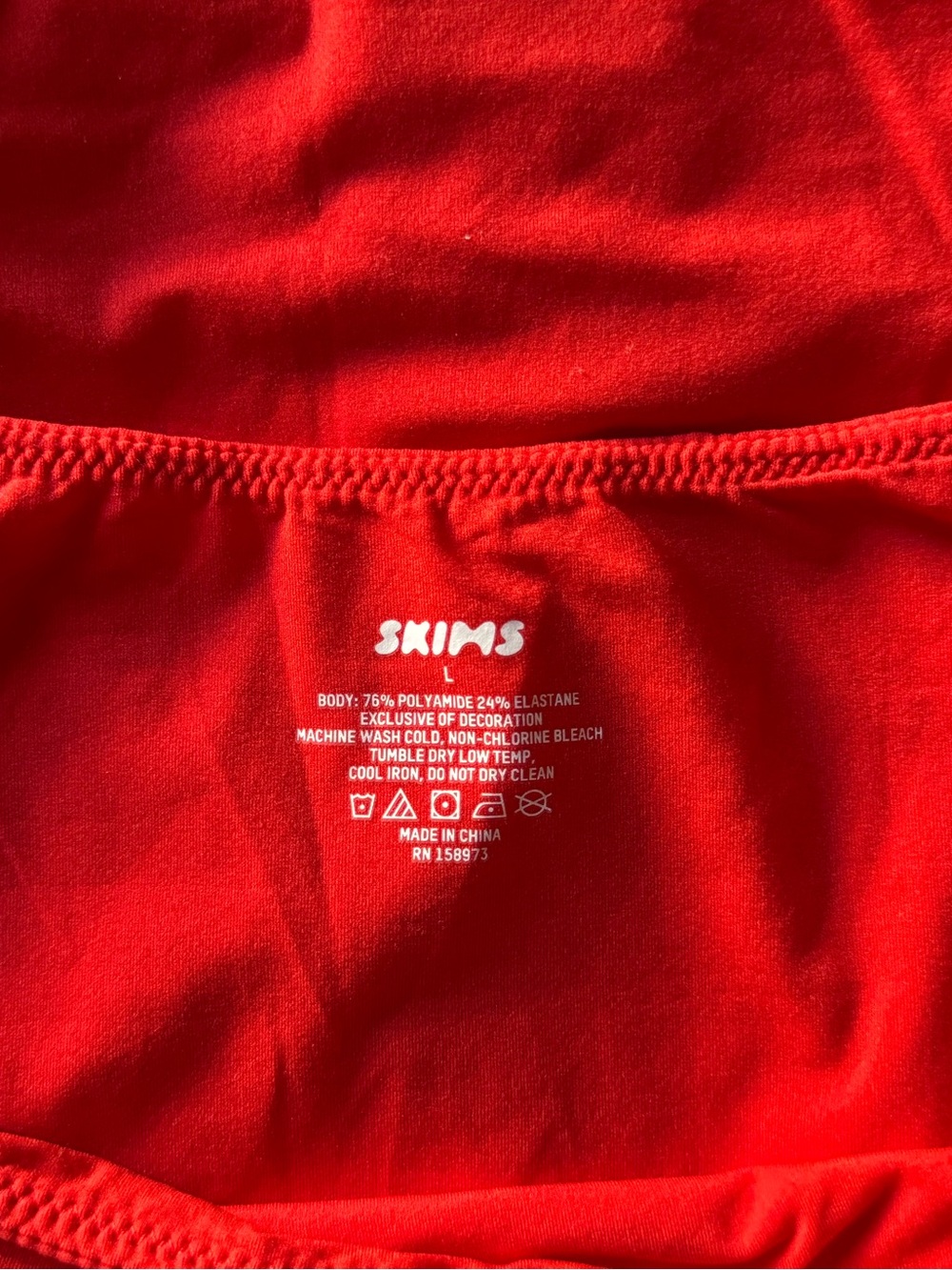 SKIMS Bright Red Spaghetti Strap Bodysuit - Picture 3 of 3
